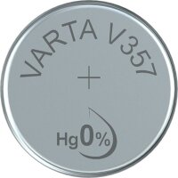 Varta - V357 / SR44 - 1,55 Volt 145mAh Silberoxid-Zink-Knopfzelle - Uhrenbatterie