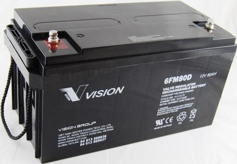 Vision - 6FM80D-X - 12 Volt 80Ah PB - Zyklenfest