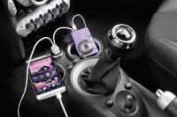 goobay - Dual USB-Autoladegerät 2,1A - kompakte Stromversorgung für Tablets/Smartphones