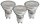 3x LED Reflektor GU10, warmweiß 3000 K, 300lm, 230V/5W