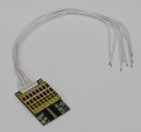 BMS - PCM-L08S12-440 - 8S / 12A / LiFePO4 - 60mm x 39mm x 14mm mit Balancing-Funktion
