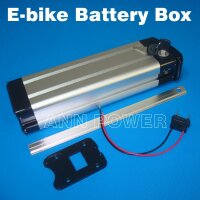 eBike - Akkubox - Akkugehäuse - 390 x 110 x 76mm - 36 Volt - Alugehäuse mit 18650 Zellenhalter