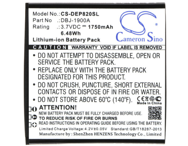 Ersatzakku - CS-DEP820SL - Doro Liberto 820 / DBJ-1900A - 3,7 Volt 1750mAh Li-Ion - EOL
