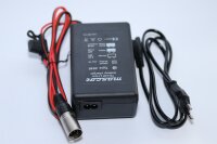 Ersatzladegerät für eBike FISCHER / Lithium-Ion-Battery 10S4P US18650NC1 / Art.: 22966 / - 42 Volt 2,4A Li-Ion Akkus mit XLR-Stecker [4 = + / 3 = -]