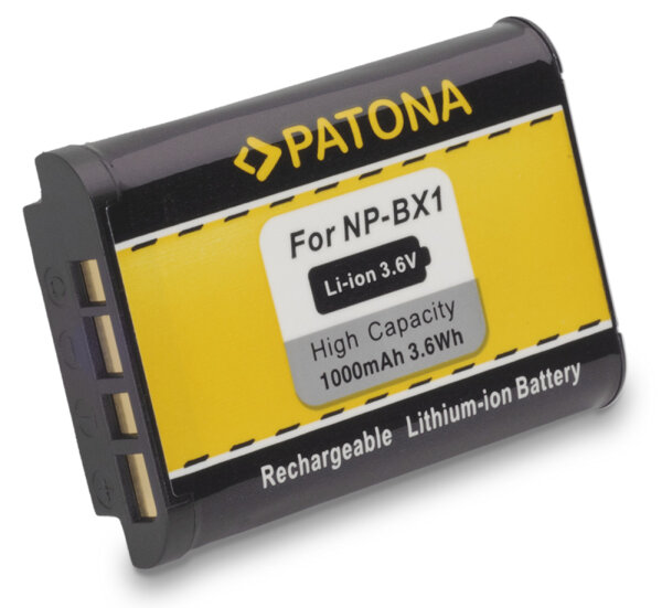 Ersatzakku - Sony NP-BX1 / DSC RX100 - 3,6 Volt 1000mAh Li-Ion