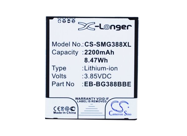 Ersatzakku - CS-SMG388XL - Samsung EB-BG388BBE / SGH-N533 / Galaxy Xcover 3 - 3,85 Volt 2200mAh Li-Ion