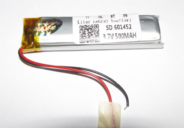 Einzelzelle - 601452 / 061452 - 3,7 Volt 500mAh Li-Polymer