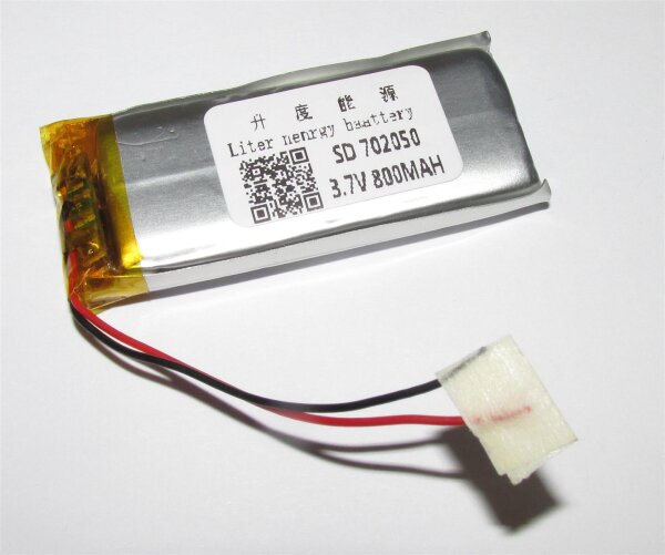 Einzelzelle - 702050 / 072050 - 3,7 Volt 700mAh Li-Polymer