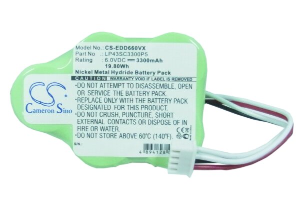 Ersatzakku - CS-EDD660VX - Ecovacs Deebot D620 / Hoover RB001 - 6 Volt 3300mAh Ni-MH