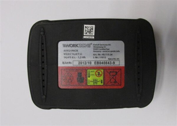 Akkureparatur - Zellentausch - WORKZONE Akku-Pack WZAS 14,4/1 Li / 45.113.26 - 14,4 Volt / 16 Volt Li-Ion Akku