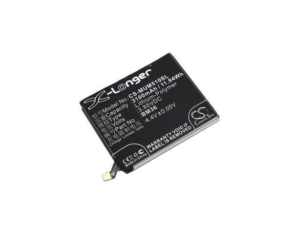 Ersatzakku - CS-MUM510SL - Xiaomi BM36 - 3,85 Volt 3100mAh Li-Polymer