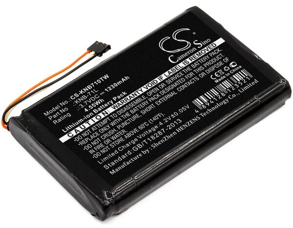 Ersatzakku - CS-KNB710TW - Kenwood KNB-71L - 3,7 Volt 1230mAh Li-Ion