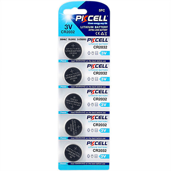 PKCELL - CR2032 - 3 Volt 230mAh Lithium - 5er Blister