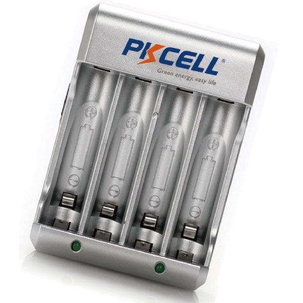 PKCELL - Standard Ladegerät 8174 - 1-4 AA / AAA - Ni-CD / Ni-MH Akkus