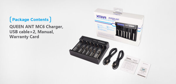 Xtar - Queen Ant MC6 - Smart Li-Ion Battery LCD Charger