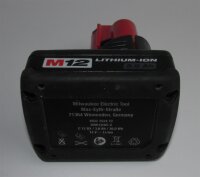 Akkureparatur - Zellentausch - Milwaukee 4932 3524 72 / 3INR18/65-2 / C 12 BX - 12 Volt Li-Ion Akku