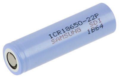 Samsung - ICR18650-22P - 3,6 Volt 2150mAh Li-Ion