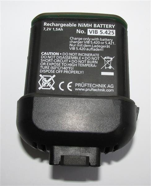 Akkureparatur - Zellentausch - PRÜFTECHNIK VIBSCANNER VIB 5.425 / 030050040 - 7,2 Volt Ni-MH Akku
