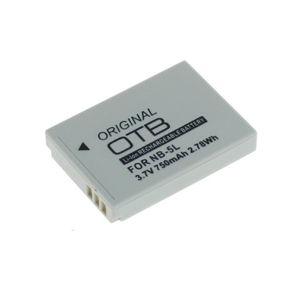 OTB - Ersatzakku kompatibel zu Canon NB-5L - 3,7 Volt 750mAh Li-Ion