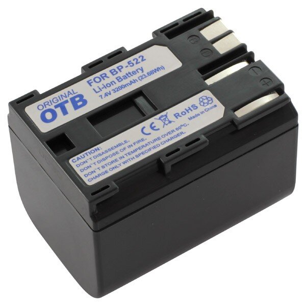 OTB - Ersatzakku kompatibel zu Canon BP-522 - 7,4 Volt 3200mAh Li-Ion - EOL
