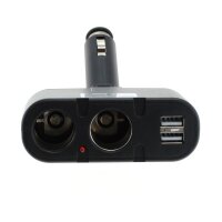 OTB - KFZ-Adapter / Verteiler Zigarettenanzünder - Stecker auf 2x Kupplung + USB