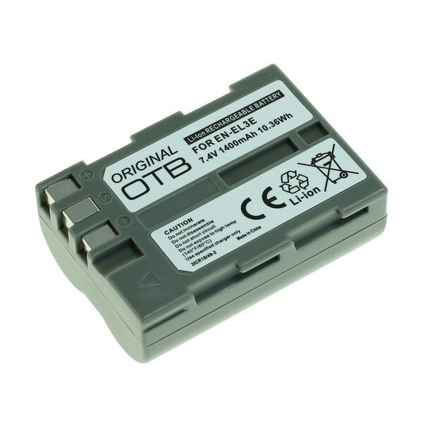 OTB - Ersatzakku kompatibel zu Nikon EN-EL3e-2 - 7,4 Volt 1400mAh Li-Ion