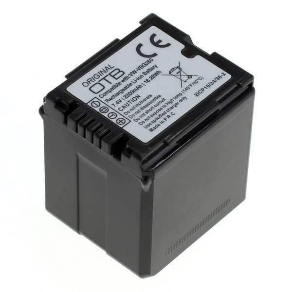 OTB - Ersatzakku kompatibel zu Panasonic VW-VBG260 - 7,4 Volt 2200mAh Li-Ion
