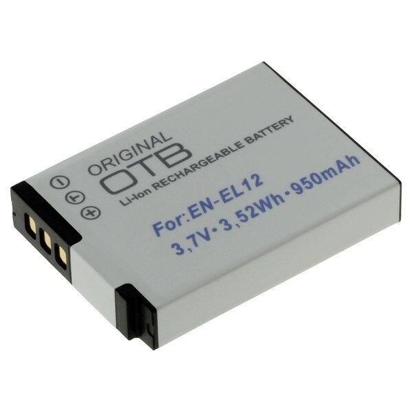 OTB - Ersatzakku kompatibel zu Nikon EN-EL12 - 3,7 Volt 950mAh Li-Ion