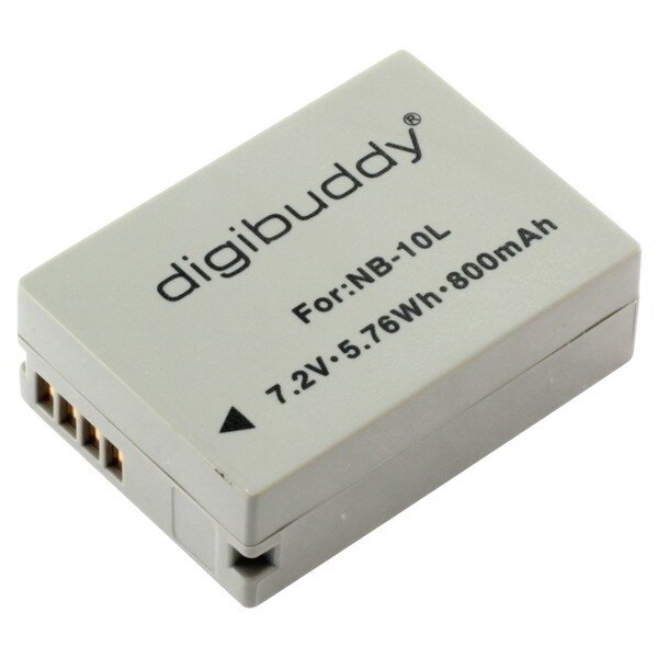 digibuddy - Ersatzakku kompatibel zu Canon NB-10L - 7,4 Volt 800mAh Li-Ion