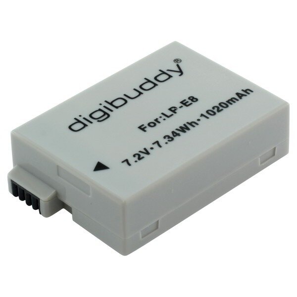 digibuddy - Ersatzakku kompatibel zu Canon LP-E8 - 7,4 Volt 1020mAh Li-Ion