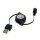 OTB - USB Kabel A-Stecker > Micro-Stecker - 0,8m - USB 2.0 - aufrollbar - schwarz