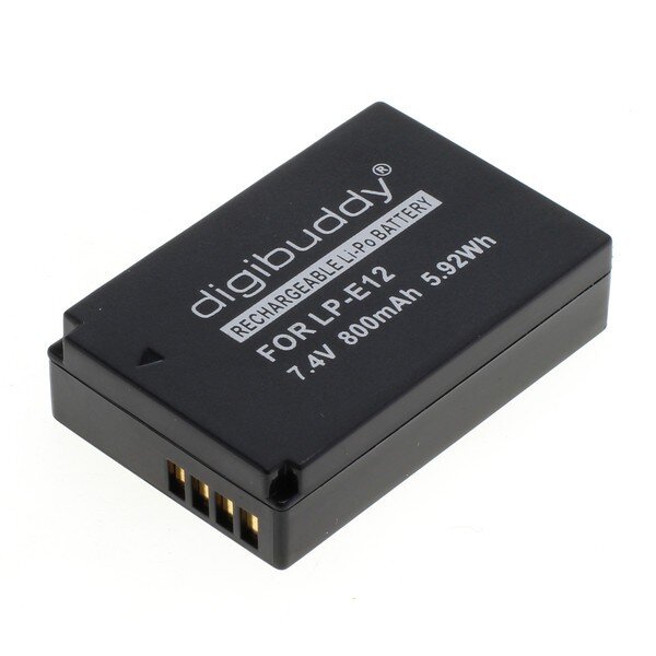 digibuddy - Ersatzakku kompatibel zu Canon LP-E12 - 7,4 Volt 800mAh Li-Polymer