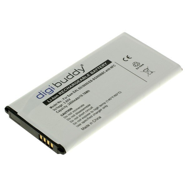 digibuddy - Ersatzakku kompatibel zu Samsung Galaxy S5 SM-G900 - 3,85 Volt 2800mAh Li-Ion