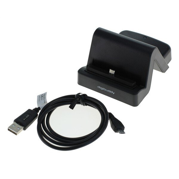 digibuddy - USB Dockingstation 1401 - Samsung-Micro-USB-Stecker variabler Connector - schwarz