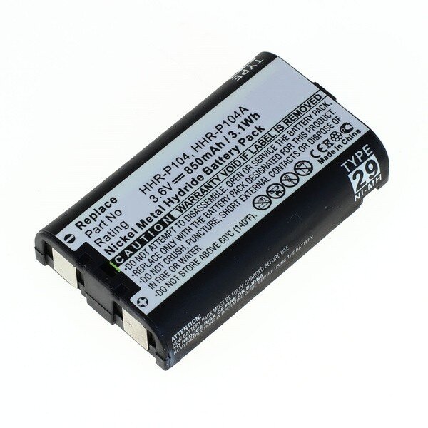 OTB - Ersatzakku kompatibel zu Panasonic HHR-P104 - 3,6 Volt 850mAh Ni-MH