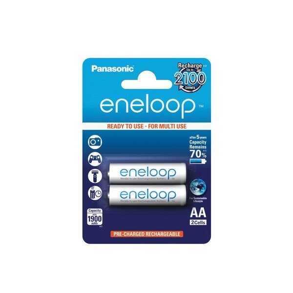 Panasonic - eneloop - BK-3MCCE/2BE - Mignon AA - 1,2 Volt 2000mAh Ni-MH - 2er Blister