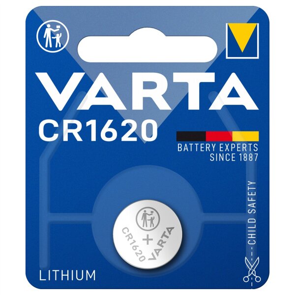 Varta - CR1620 / 6620 - 3 Volt 70mAh Lithium Knopfzelle