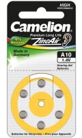 Camelion - A10 - 1,4 Volt Zinc Air - 6er Blister
