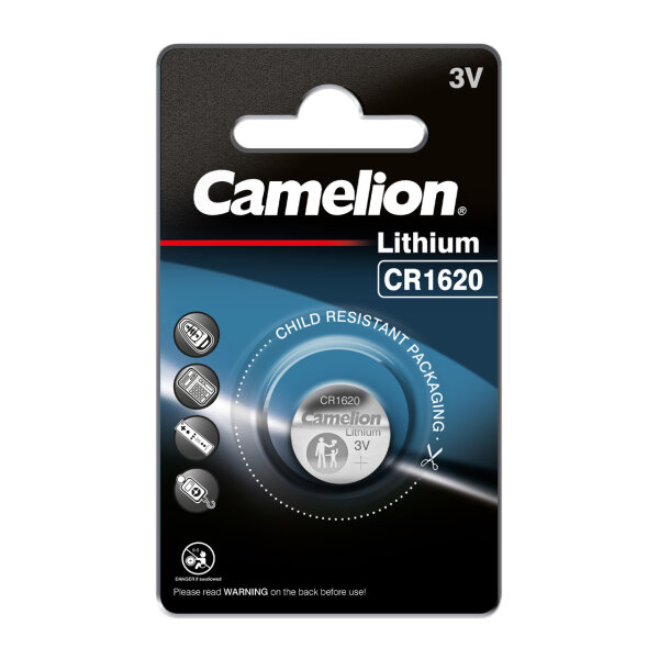 Camelion - CR1620 - 3 Volt 90mAh Lithium Knopfzelle