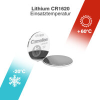 Camelion - CR1620 - 3 Volt 90mAh Lithium Knopfzelle