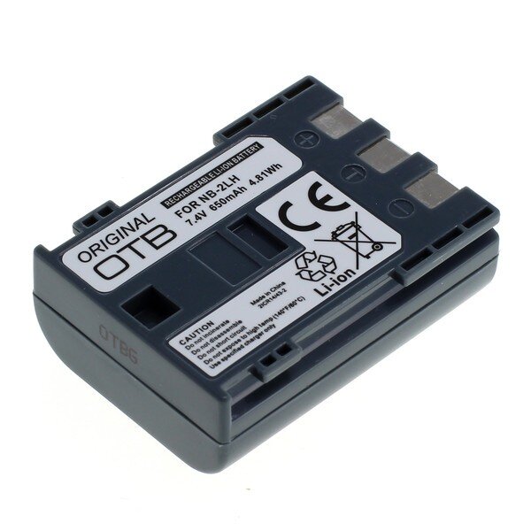OTB - Ersatzakku kompatibel zu Canon NB-2L / NB-2LH - 7,4 Volt 650mAh Li-Ion