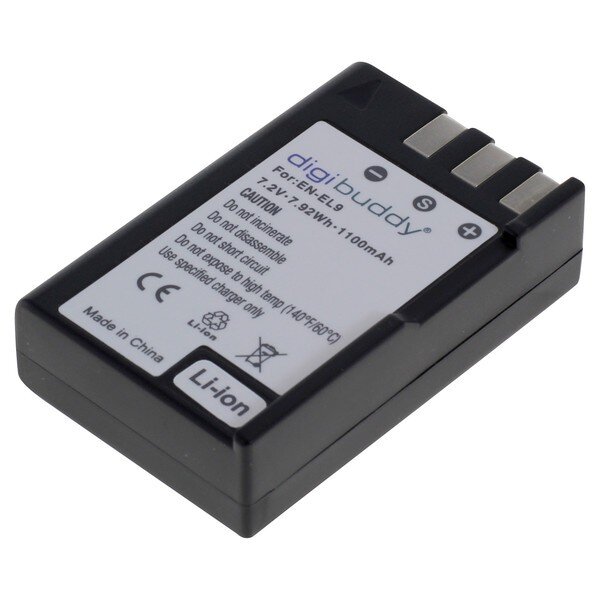 digibuddy - Ersatzakku kompatibel zu Nikon EN-EL9 - 7,2 Volt 1100mAh Li-Ion