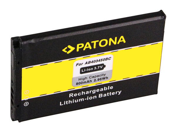 Ersatzakku - Samsung E2550  / M3510 / S3500 / SGH-E590 - 3,7 Volt 800mAh Li-Ion