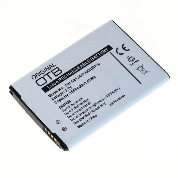 OTB - Ersatzakku kompatibel zu LG G2 / L90 / F300 / F320 / F260 / SU870 / US780 - 3,8 Volt 1600mAh Li-Ion