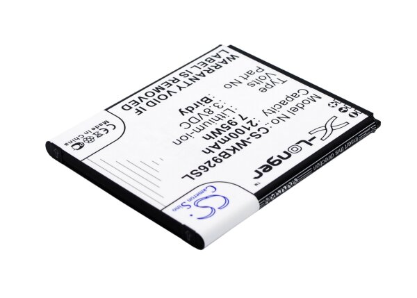 Ersatzakku - CS-WKB926SL - Wiko Birdy 9261 - 3,8 Volt 2100mAh Li-Ion