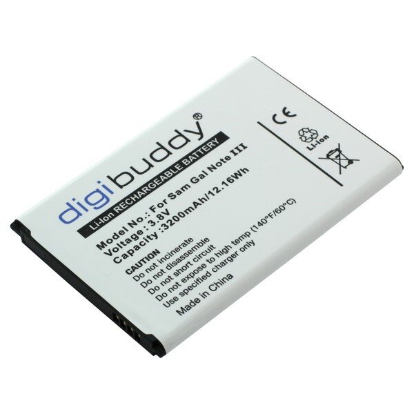 digibuddy - Ersatzakku kompatibel zu Samsung Galaxy Note 3 GT-N9005 - 3,7 Volt 3200mAh Li-Ion