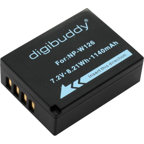 digibuddy - Ersatzakku kompatibel zu Fuji NP-W126 / NP-W126S - 7,4 Volt 1140mAh Li-Ion