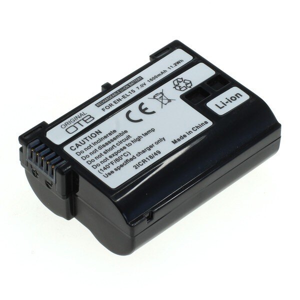 OTB - Ersatzakku kompatibel zu Nikon EN-EL15 - 7 Volt 1600mAh Li-Ion