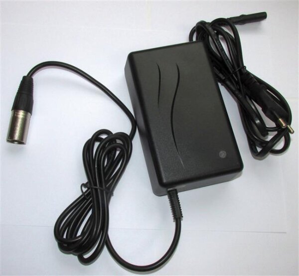 Ersatzladegerät für E-Bike Aprilia Enjoy / Racing / City - 24 Volt 1,8A mit XLR-Stecker [1=G / 2=B / 3=W]