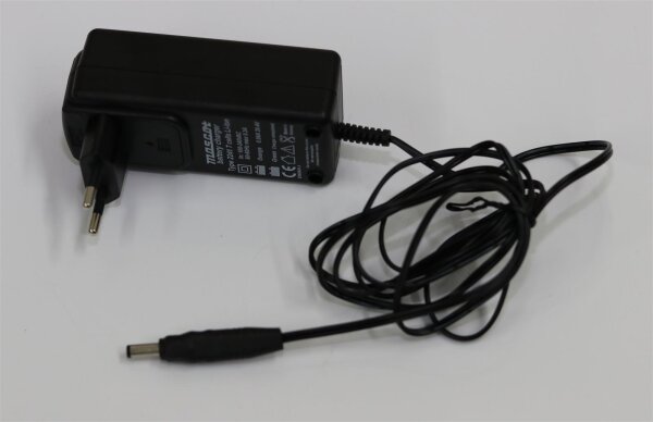Ersatzladegerät für BRILL RazorCut Lion38 / AL-KO / 134168 / 15553 / 24V - 25,9 / 25,2 Volt Akku - 29,4 Volt 0,56A Li-Ion mit T253 - Netzteilstecker Koax 2,5mm